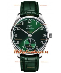 IWC Portugieser Automático 40 IW358310 Dial Verde Acero Inoxidable Reloj Réplica Espejo 1:1 