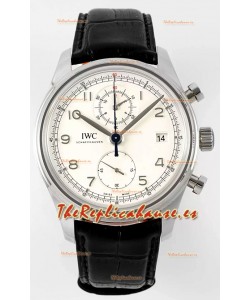 IWC Portugieser Cronógrafo Clásico IW390403 Dial Blanco Reloj Réplica Suizo
