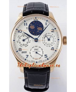 IWC Portuguese Calendario Perpetuo Reloj Suizo Oro Rosado REF. IW503302