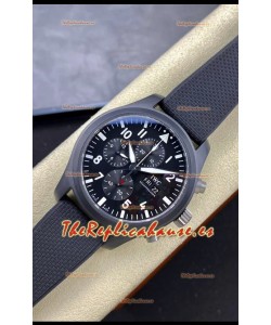IWC Pilot's Chronograph Top Gun Cerámica IW389101 Reloj Réplica a Espejo 1:1 Dial Negro