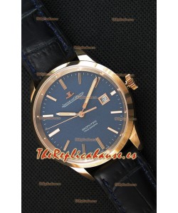Jaeger LeCoultre Geophysic True Second Reloj Réplica Suizo en Oro Rosado Dial en color Azul