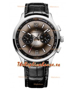 Jaeger LeCoultre Polaris Q902843J Chronograph Dial Gris Correa Piel Reloj Réplica Suiza 