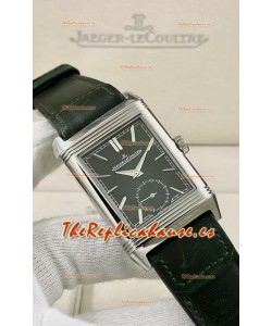 Jaeger-LeCoultre Reverso DuoFace Caja Acero Dial Verde Reloj en Movimiento Suizo Automático