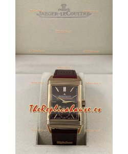 Jaeger-LeCoultre Reverso DuoFace Reloj Oro Rosado Dial Rojo en Movimiento Suizo Automático