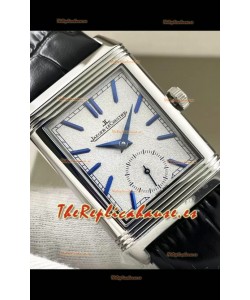 Jaeger-LeCoultre Reverso DuoFace Reloj Caja Acero Dial Fuerte Azul en Movimiento Suizo Automático