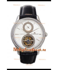 Jaeger LeCoultre Master Tourbillon Ultra-Fino Dial Blanco Caja Acero Inoxidable