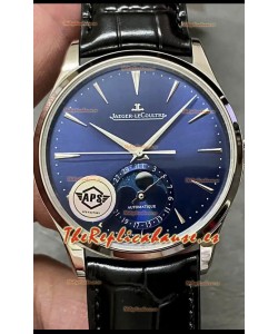 Jaeger LeCoultre Master Ultra Thin Moon Dial Azul Acero 904L Reloj Réplica a Espejo 1:1