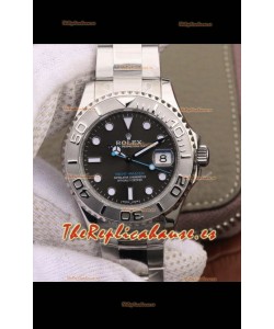 Rolex Yachtmaster Dial Azul Reloj Réplica a Espejo 1:1 37MM en Caja en Acero 904L