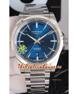 Largoines Conquest Automatic Dial Azul Reloj Automático en Caja Acero