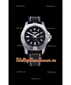 Breitling Avenger 43 Automatic Dial Negro Correa de Piel Reloj Réplica Suizo a Espejo 1:1