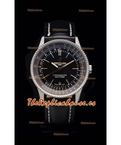 Breitling Navitimer 1 Automatic Reloj Réplica Suizo Dial en Negro - Correa de Piel