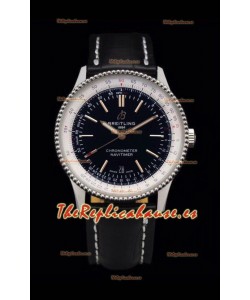 Breitling Navitimer 1 Automatic Reloj Réplica Suizo Dial en Negro - Correa de Piel