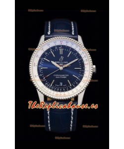 Breitling Navitimer 1 Automatic Reloj Réplica Suizo Dial en Azul - Correa de Piel