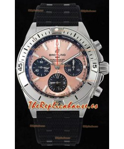 Breitling Chronomat B01 42 Edición Suiza Caja Acero 904L Dial Rosado Reloj Réplica a Espejo 1:1