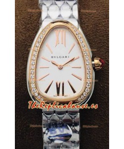 Bvlgari Edición Serpenti Seduttori Reloj en Acero Inoxidable - Bisel Oro Rosado Réplica a Espejo 1:1