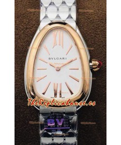 Bvlgari Edición Serpenti Seduttori Reloj en Acero Inoxidable - Bisel Oro Rosado Réplica a Espejo 1:1
