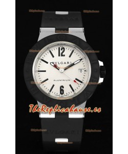 Bvlgari Aluminum Réplica Suizo a Espejo 1:1 - Dial Blanco