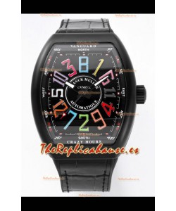 Franck Muller Vanguard Crazy Color Hours Caja en Revestimiento DLC Reloj Réplica Suizo