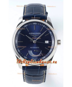 Longines Master Collection Automático Reserva de Energía Dial Azul Reloj Réplica Suizo Correa de Piel