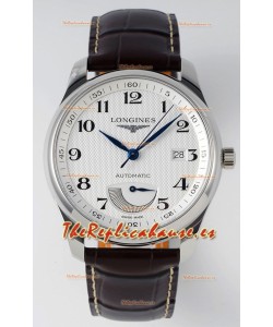 Longines Master Collection Automatic Reserva de Energía Dial Blanco Reloj Réplica Suizo Correa de Piel