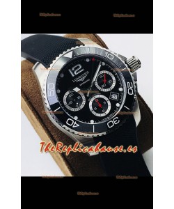 Longines HydroConquest Automatic Chronograph 1:1 Swiss Replica Black Dial Watch 