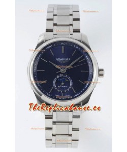 Longines Master Collection Automatic Fase Lunar Dial Azul Reloj Réplica Suizo Correa de Acero