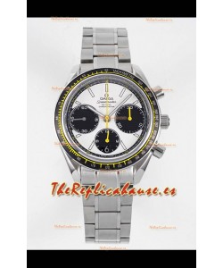 Omega Speedmaster Racing Acero 904L Chronograph Réplica a Espejo 1:1 Dial Blanco
