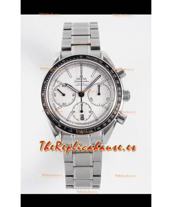Omega Speedmaster Racing Acero 904L Chronograph Réplica a Espejo 1:1 Dial Blanco