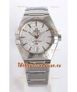 Omega Co-Axial Constellation 41MM Acero 904L Dial Gris Reloj Réplica a Espejo 1:1