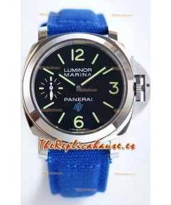 Panerai Marina PAM00777 Logo Acciaio Dial Negro en Calidad Espejo - Acero 904L Correa de Lona