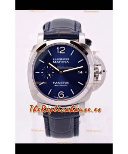 Panerai Luminor PAM01393 Automatic Dial Azul 42MM Calidad Espejo 1:1 - Acero 904L en Correa de Piel