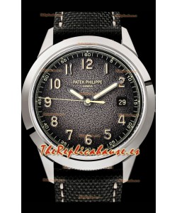 Patek Philippe Calatrava 5226G-001 Acero 904L Reloj Réplica a Espejo 1:1 Correa Hibrida Piel/Lona