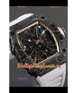 Richard Mille RM12-01 Caja Fibra de Carbono Genuino Movimiento Tourbillon Reloj Réplica a Espejo 1:1