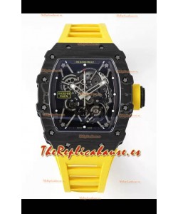Richard Mille RM35-01 Rafael Nadal Caja Fibra de Carbono con Genuino Tourbillon Reloj Super Clon