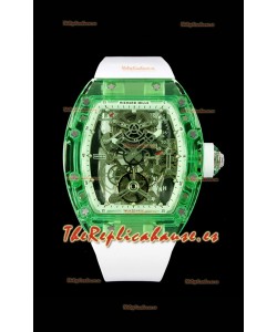 Richard Mille 56-01 Transparent Caja en Zafiros con Genuino Movimiento Suizo Tourbillon Super Clone