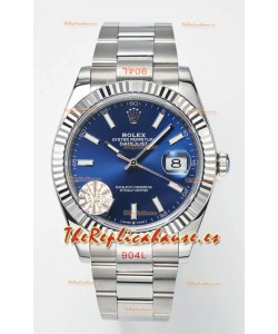 Rolex Datejust Movimiento Cal.3235 Reloj Suizo Réplica a Espejo 1:1 Acero 904L 41MM - Dial Azul