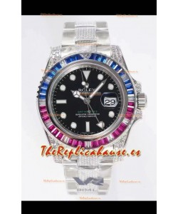 Rolex GMT Masters II Diamonds Reloj Suizo Caja Acero 904L - Calida a Espejo 1:1