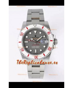 Rolex Submariner DiW Caja Acero Inoxidable Bisel Blanco Reloj Edición Cerámica Dial Gris