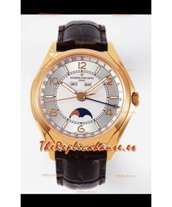 Vacheron Constantin Edición Fiftysix Reloj Oro Rosado Acero 904L Réplica a Espejo 1:1 Dial Acero