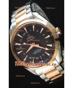 Omega Seamaster Aqua Terra GMT 150M 43MM Réplica a Espejo 1:1 Caja en Dos Tonos