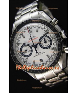 Omega Speedmaster Racing Co-Axial Master Reloj Réplica Suizo Cronógrafo en Dial Blanco
