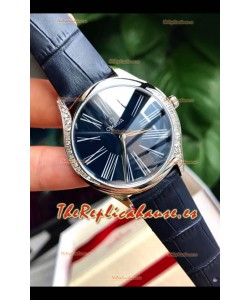 Omega De Ville Tresor Edition Reloj Cuarto Suizo 36MM Caja de Acero Dial Azul