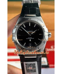 Omega Co-Axial Constellation 39MM Dial Acero 904L Negro Reloj Réplica Espejo 1:1