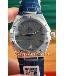 Omega Co-Axial Constellation 39MM Dial Gris Acero 904L Reloj Réplica Espejo 1:1