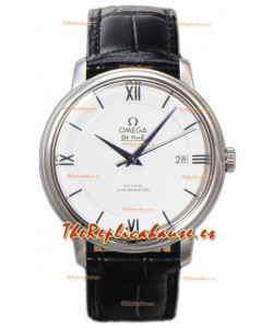 Omega De-Ville Annual Co-Axial Reloj Réplica Suiza Edición Espejo 1:1 en Dial Blanco 39.5MM