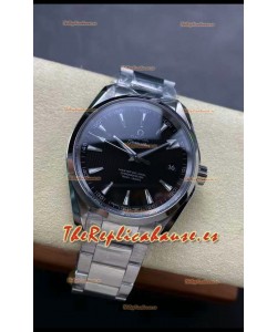 Omega Aqua Terra 150M Dial Negro Caja Acero 904L Manecilla Acero Réplica Espejo 1:1 41MM 