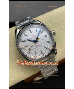 Omega Aqua Terra 150M Dial Blanco Caja Acero 904L Réplica Espejo 1:1 41MM 