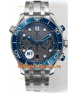 Omega Seamaster Co-Axial Master Chronograph Dial Acero Inoxidable Gris 44MM Réplica Espejo 1:1
