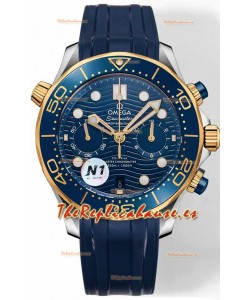 Omega Seamaster Co-Axial Master Chronograph Dial Azul Dos Tonos 44MM Réplica Espejo 1:1