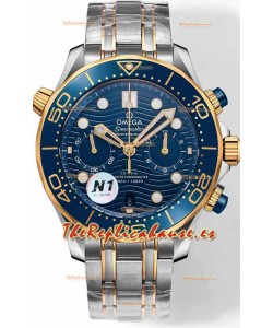Omega Seamaster Co-Axial Master Chronograph Dial Azul Dos Tonos 44MM Réplica Espejo 1:1